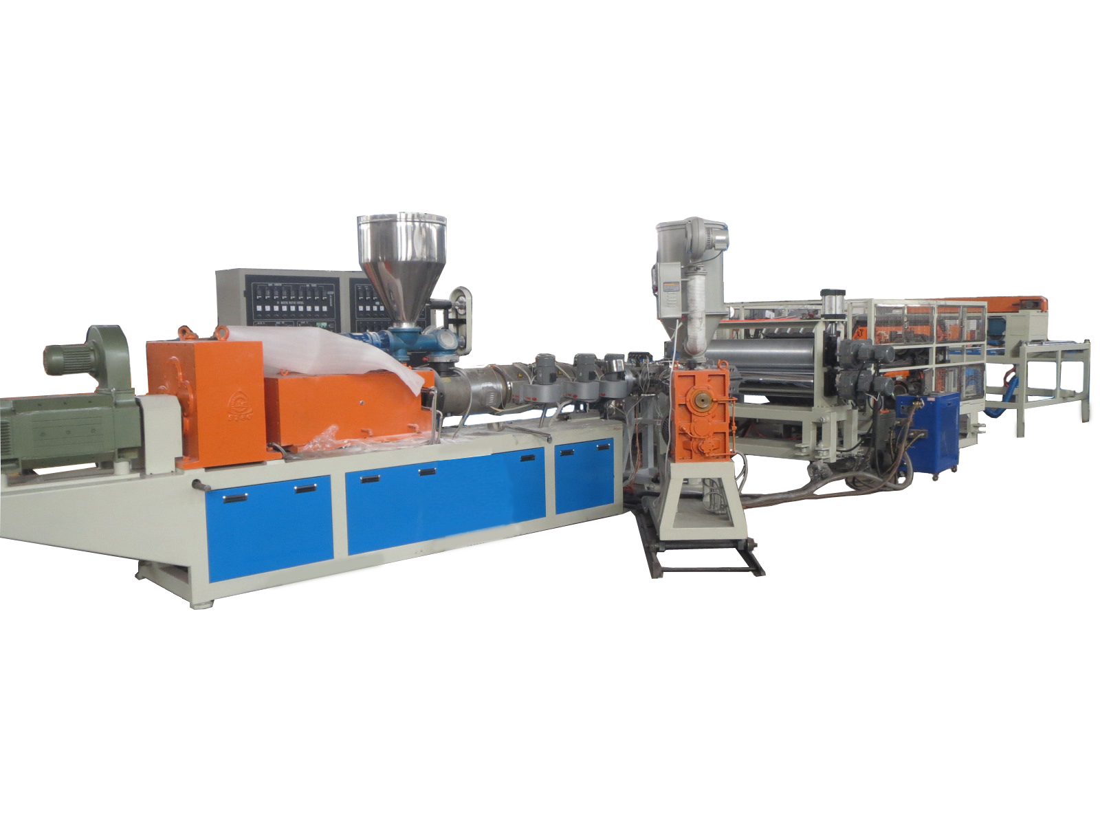 Corrugated Roof Tile Forming Machinery / PVC Plastic Extrusion Machine for Roofing