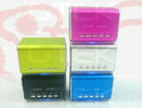 Blue Travel Cell Phone Bluetooth Speakers Aluminum for iPhone 4 / iPad Mini