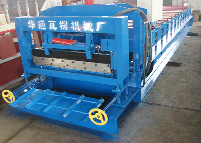 Metal Roofing Glazed Tile Roll Forming Machine With 11 Steps Forming Roller