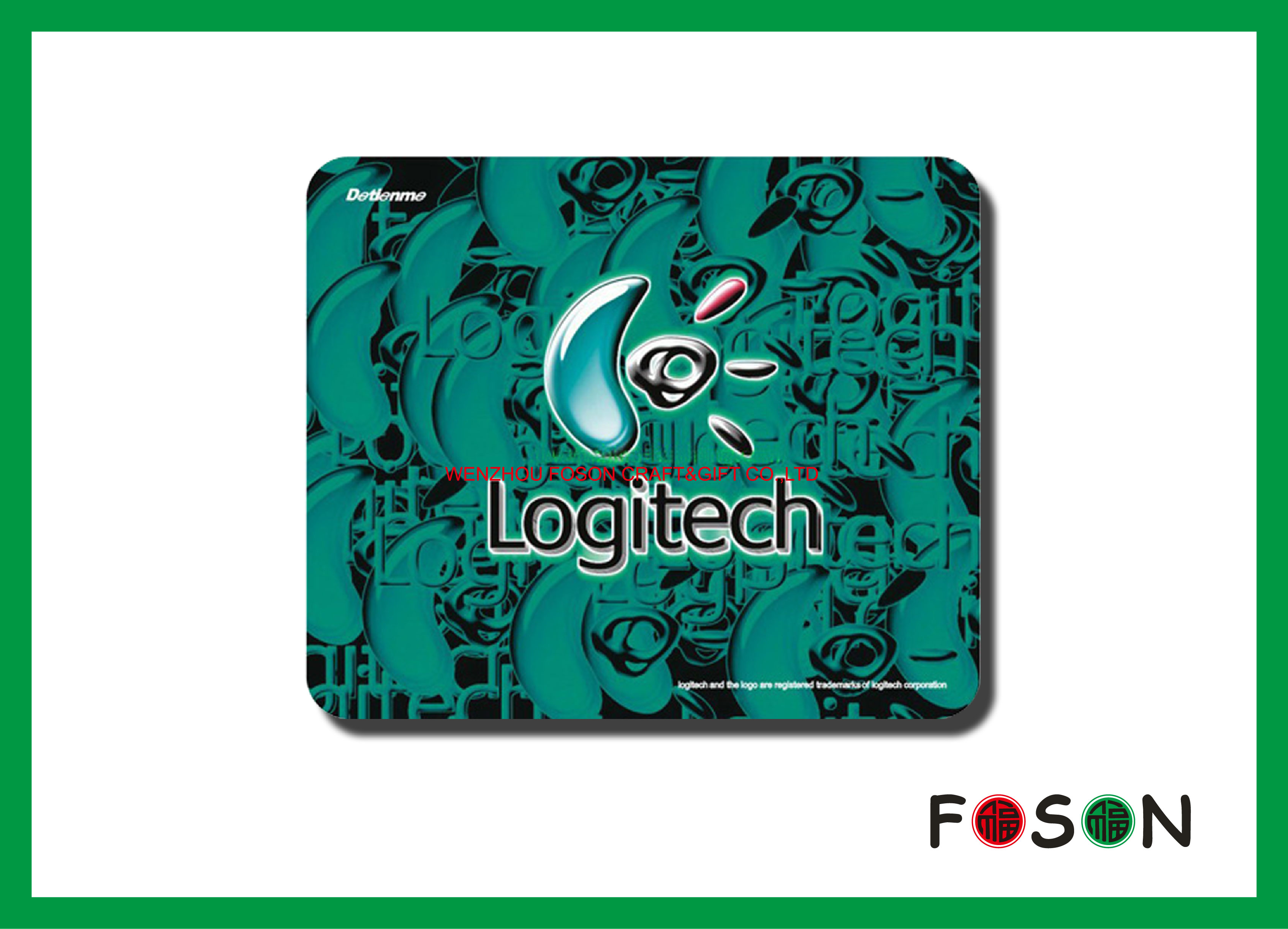 Nontoxic Durable Soft Green Rubber Mouse Pad Personalized , Gaming Mouse Pad
