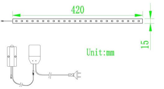 3000K to 3500K 5.75W Cabinet LED Light Bar Kit for Wardrobes / Desk , DC 12Volt LED Light Bar