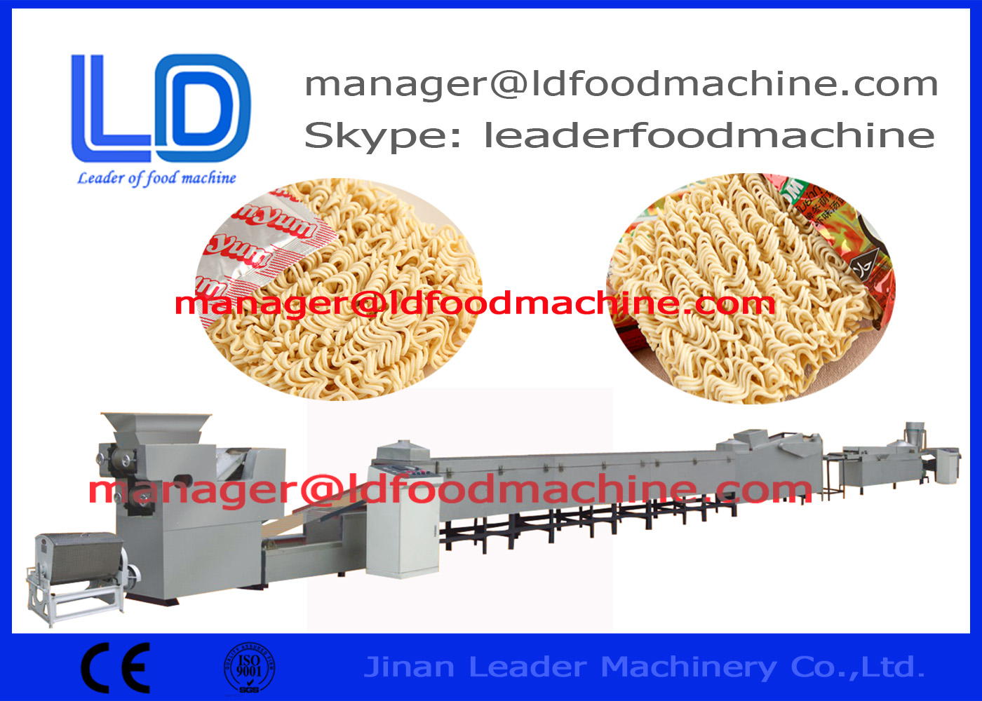 automatic Instant Noodle Production Line for Extruder Food processing