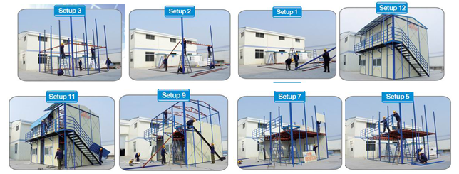 Low Cost Labor Prefabricated Accommodation With Light Steel Structure