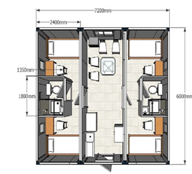 Customized Mobile Folding Container House , Modified Camping Housing