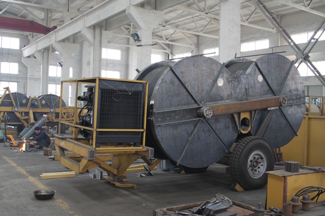 Conductor Mechanical Drum Elevators for Transmission Line Stringing Tools , Welded Steel