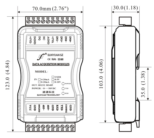 3000VDC High Speed ADAM Data Acquisition Module for Intelligent Building Control