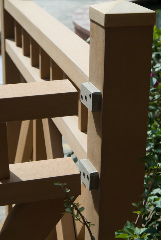 Bridge Stair Wood Plastic Composite Rail WPC Composite Deck Railings