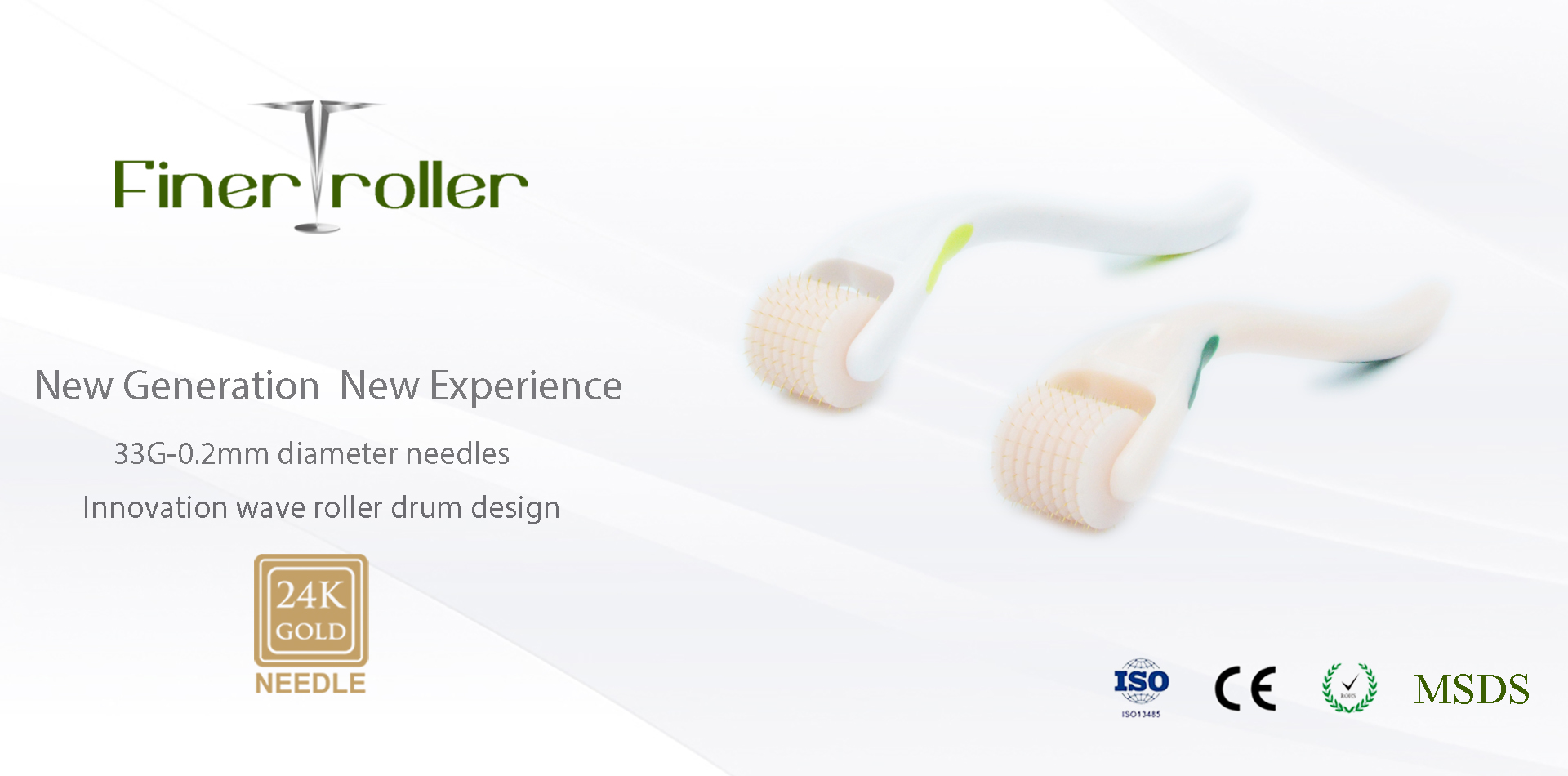 New 192 golden pins derma roller 