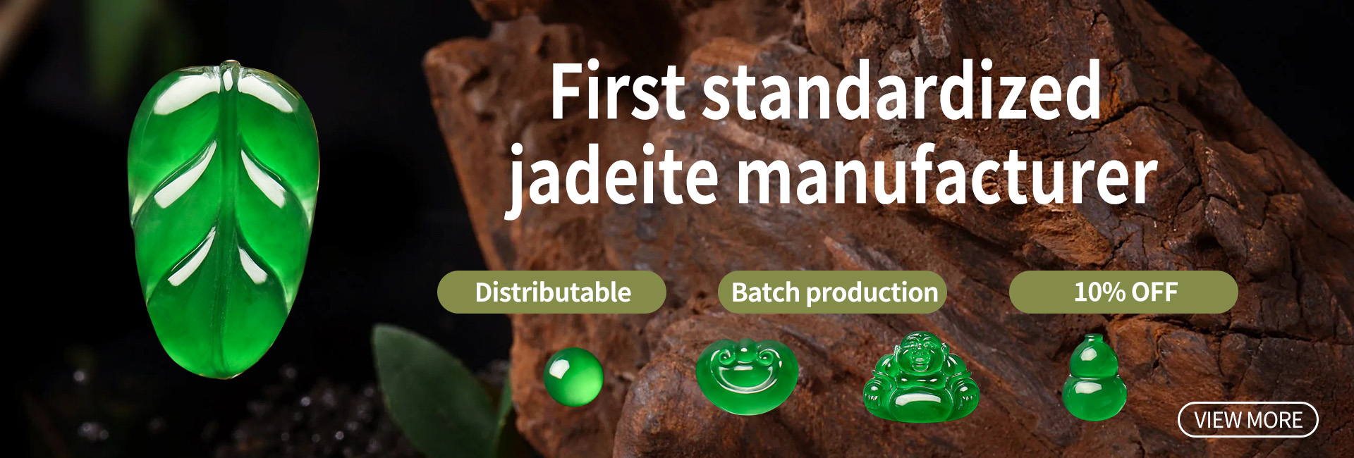 Standardized, mass sustainable supply of jade bare stone