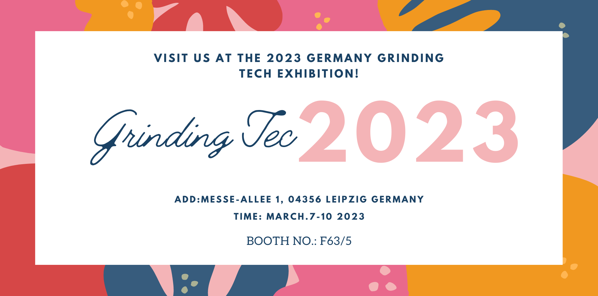 visit us in Germnay Grinding tec exhibition