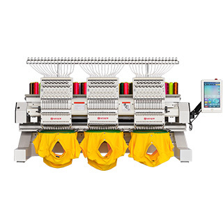 Dreikopf -Stickmaschine