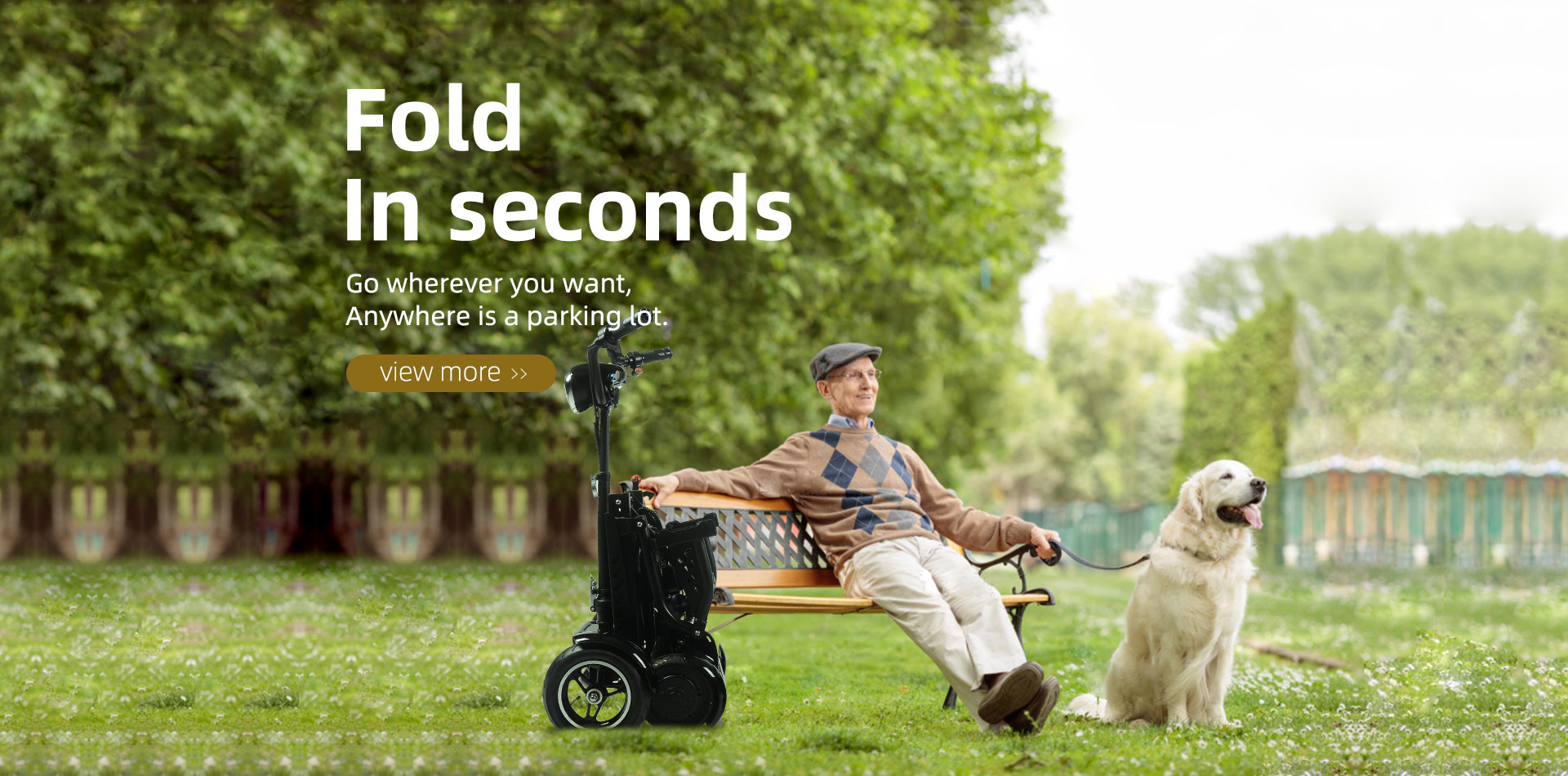 Baichen Meidical scooter travel 4 wheels elderly foldable electric scooter
