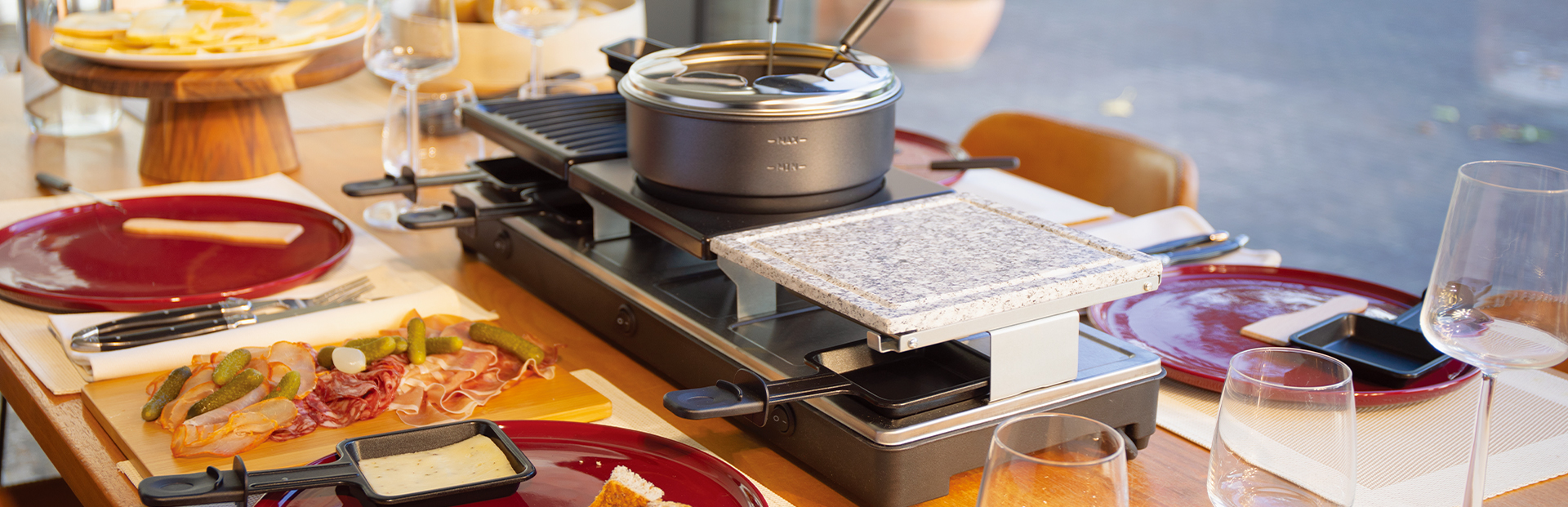 yilian raclette grill + Fondue set