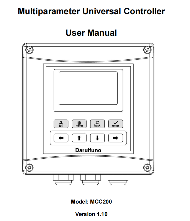 MCC200-A4 multiparameter controller user manual