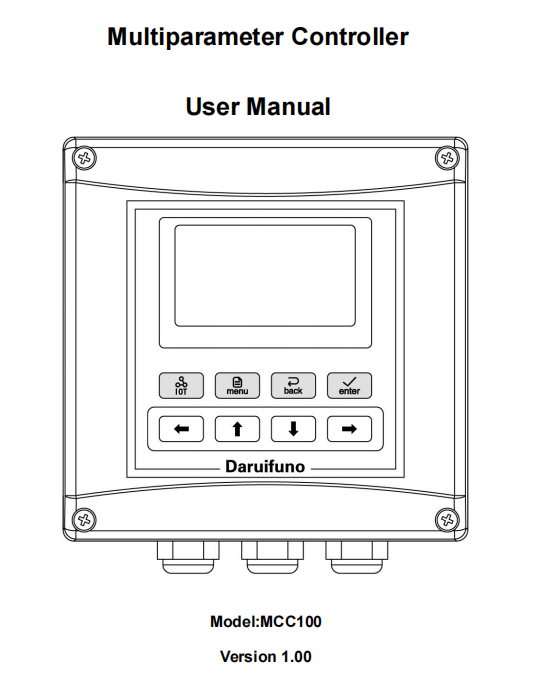 MCC100 Dual Channel Multiparameter Controller User Manual