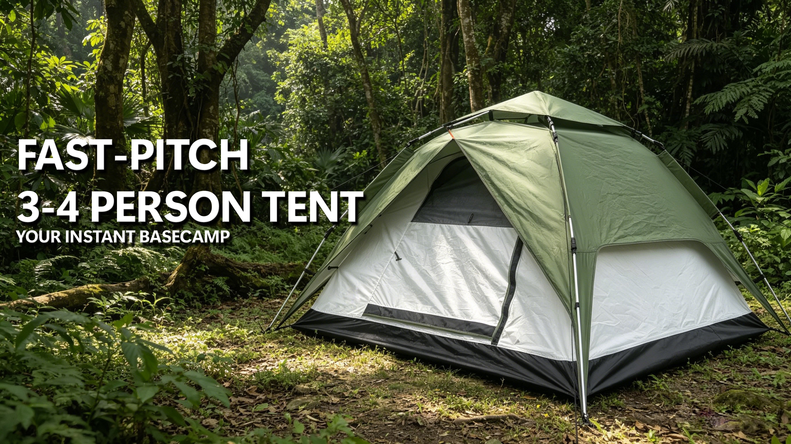 Fast-Pitch 3-4 Person Tent | Your Instant Basecamp