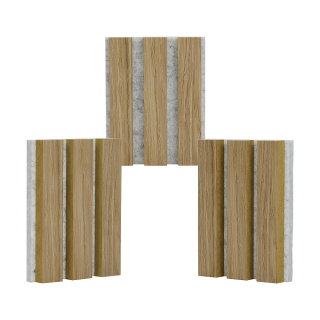 Natural wood slat panel