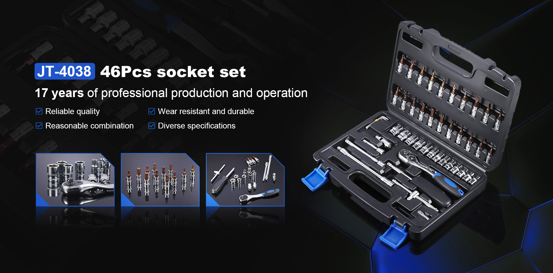 46pcs socket tool set for auto repair