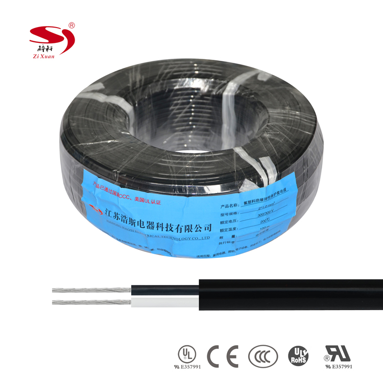 Fluorine plastic sheathed cable   2X1.0mm² BLACK