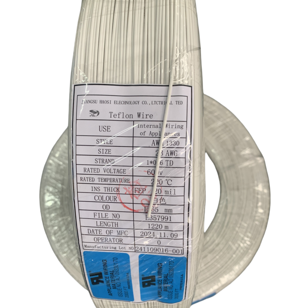 TEFLON WIRE AWM1330 23# FEP WHITE