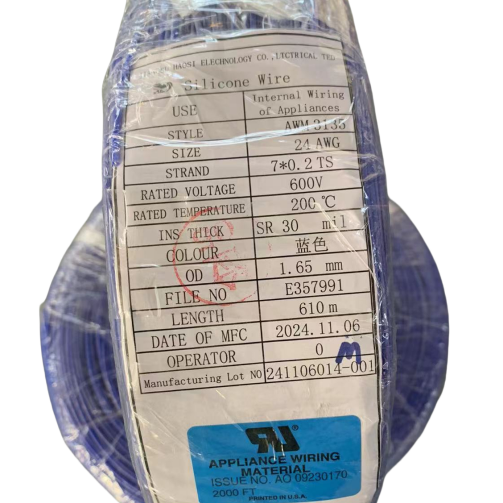 Silicone electrical wire UL3135 24#
