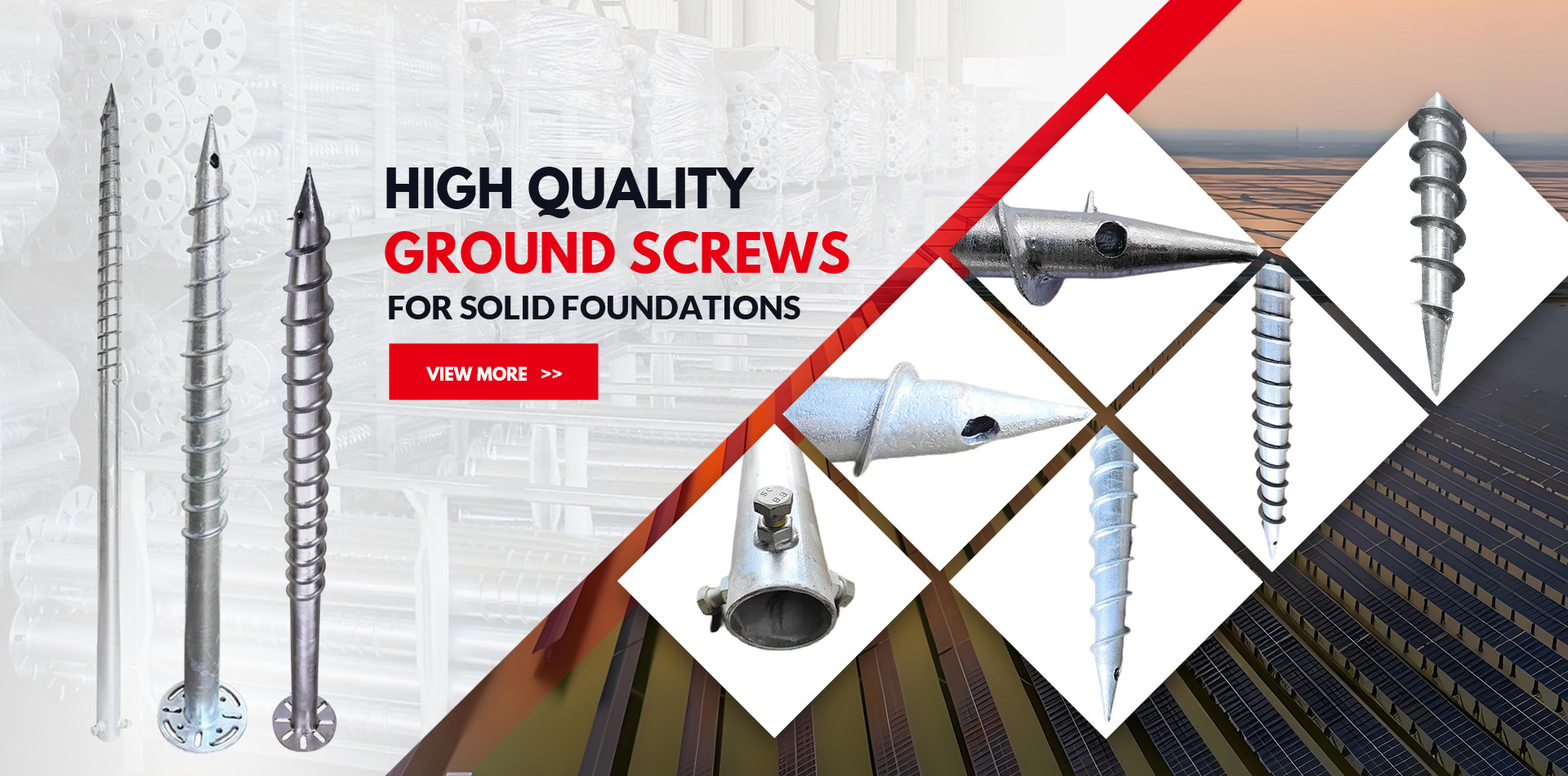 HIGH QUALITYCROUND SCREWS FOR SOLID FOUNDATIONS