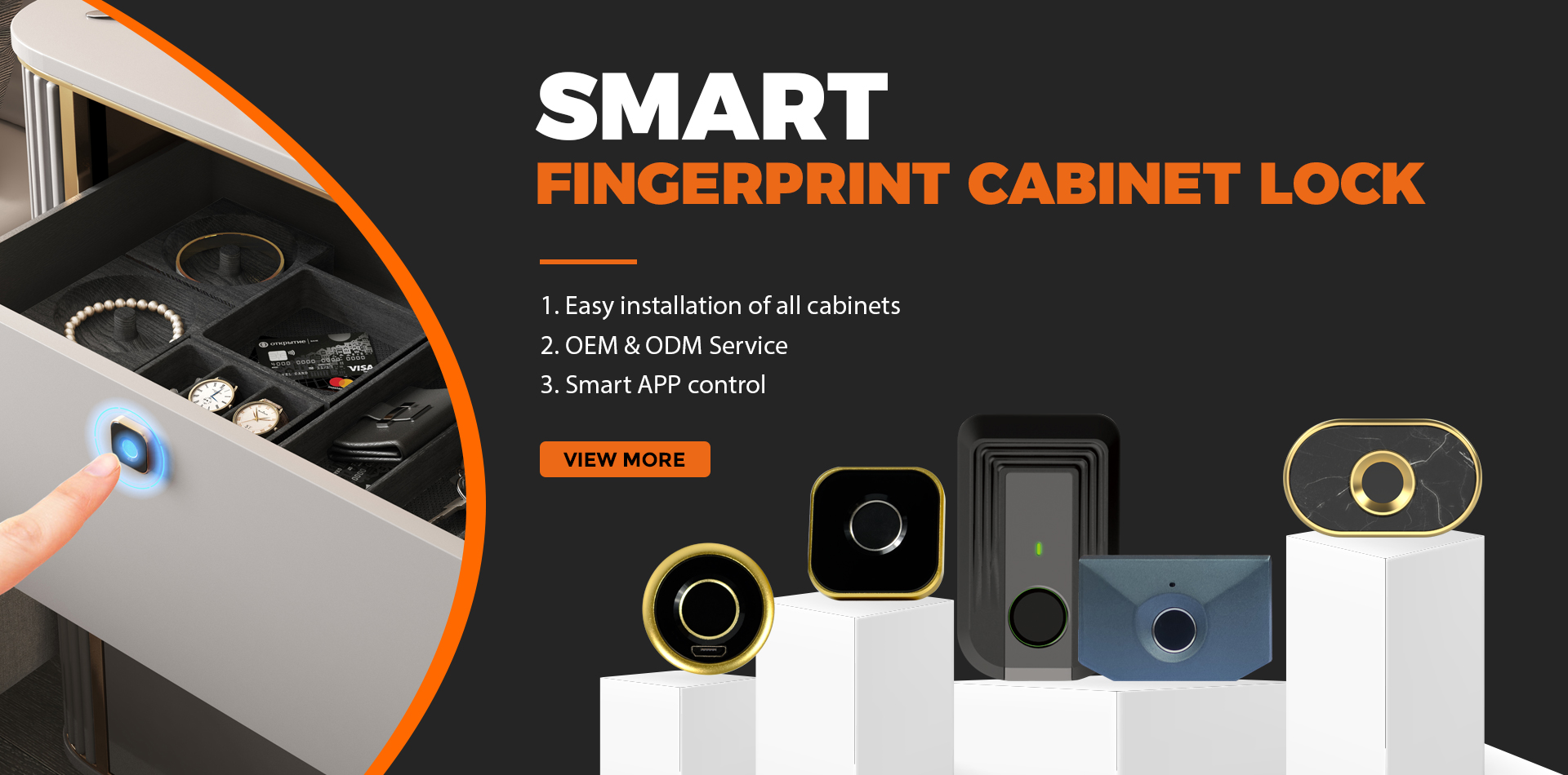 Fingprint cabinet lock