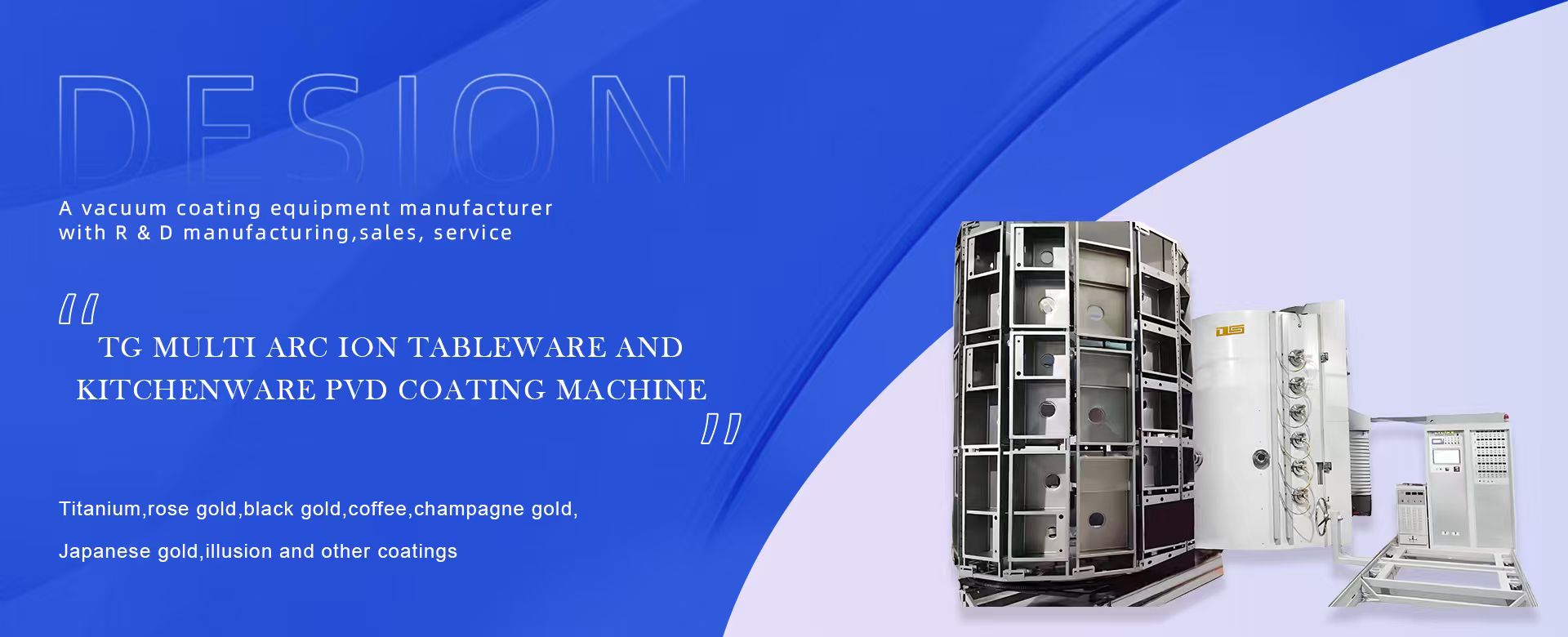 PVD caoting machine in stainless steel sink