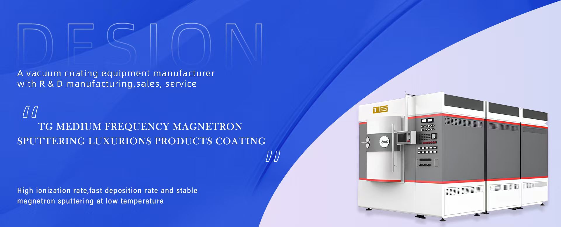 Medium frequency magnetron sputtering coating machine