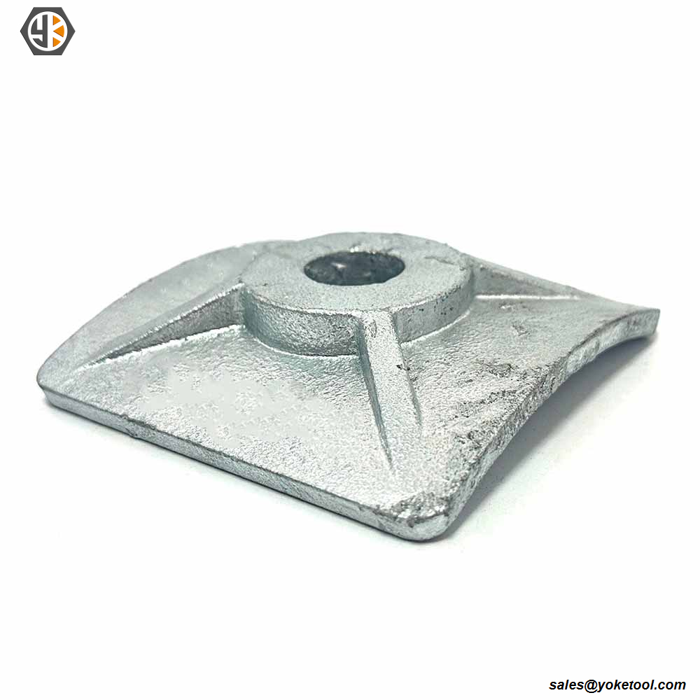 Cast Square Curved Washer HDG | Ductile Iron Utility Washer | IEEE C135.80 & CSA C83 Polelin Hardware