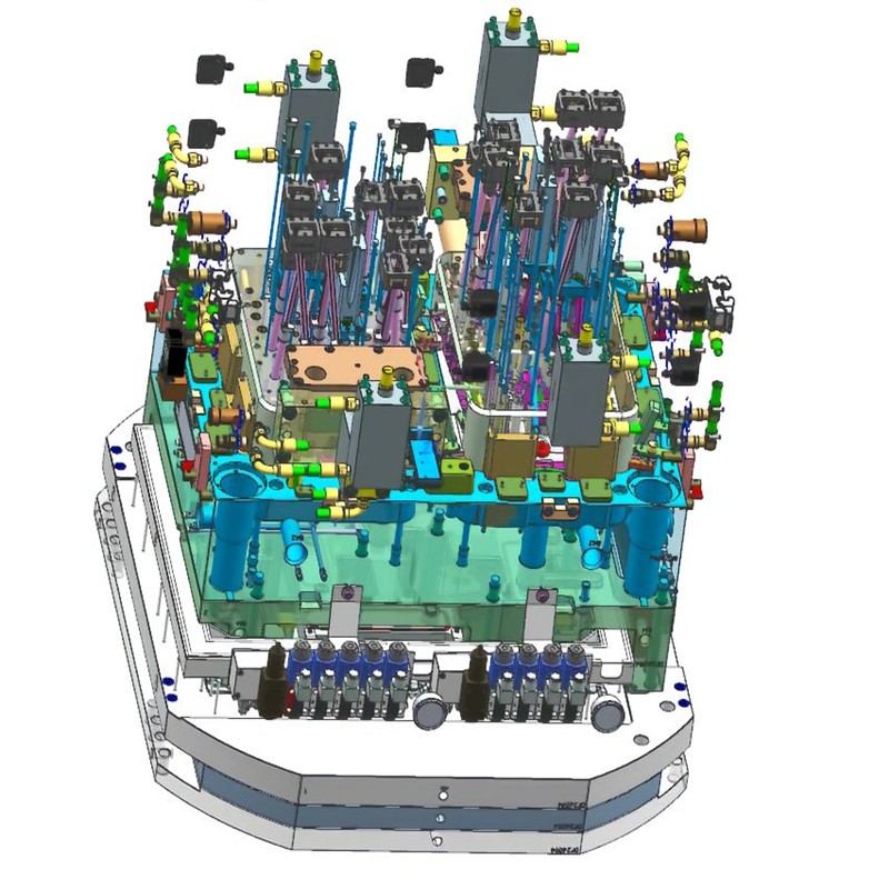 Home appliance injection mold charging mold design