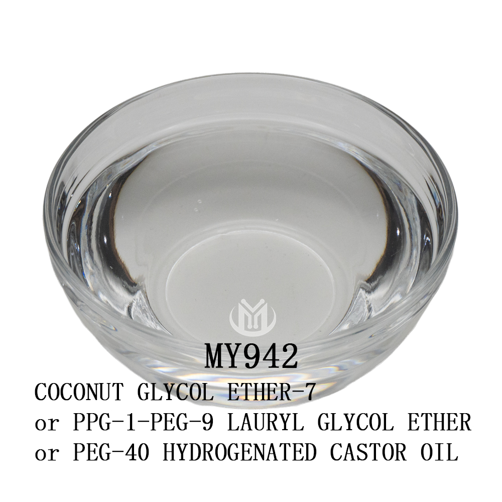 COCONUT GLYCOL ETHER-7 and PPG-1-PEG-9 LAURYL GLYCOL ETHER and PEG-40 HYDROGENATED CASTOR OIL