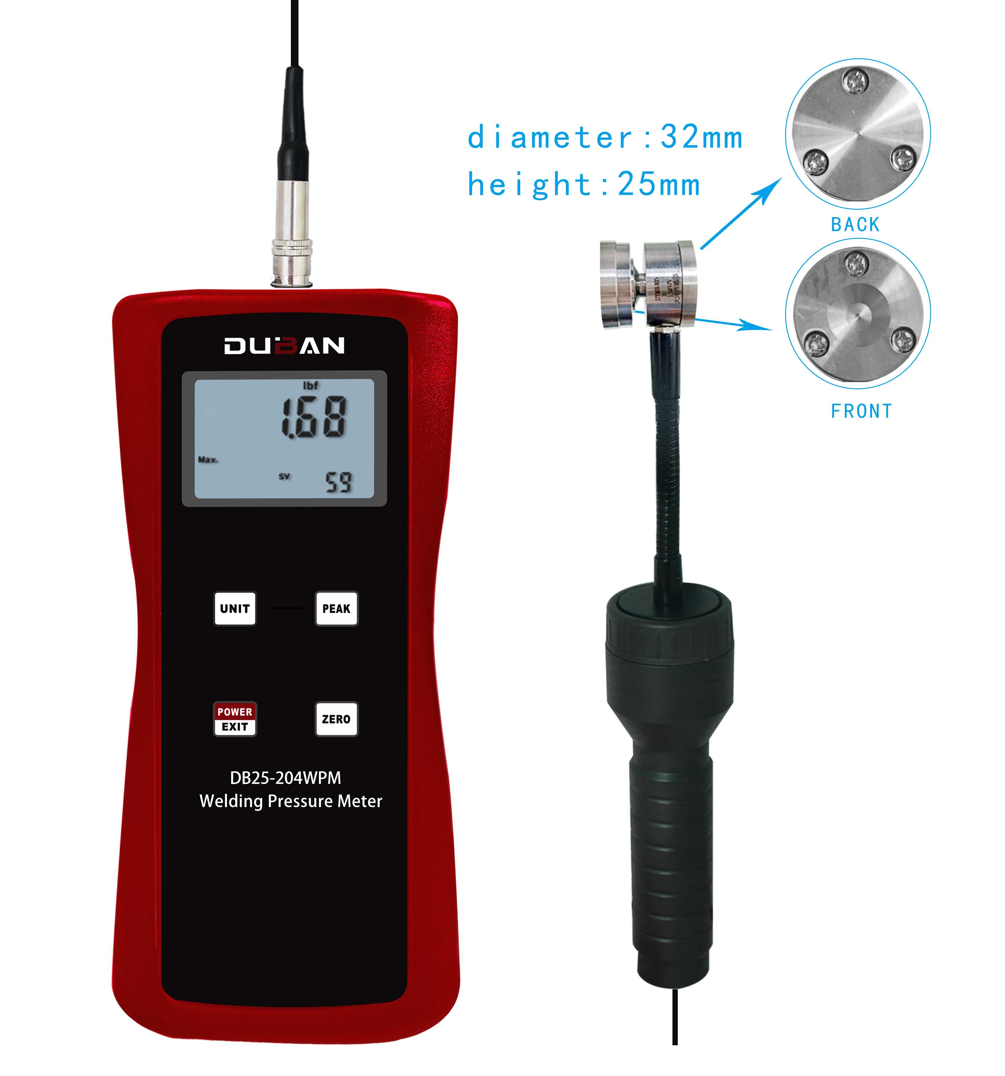 DB25-204WPM  Welding Pressure Meter