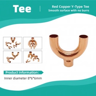 تي شيرت من النحاس الأحمر على شكل حرف Y