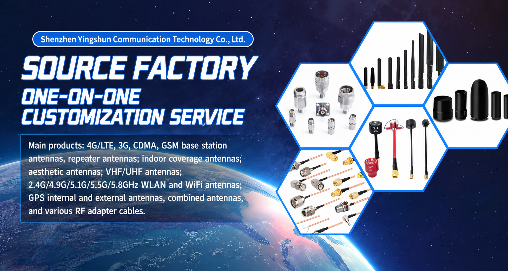 Full-range antennas and RF components
