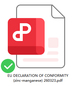 EU DECLARATION OF CONFORMITY (zinc-manganese) 260323