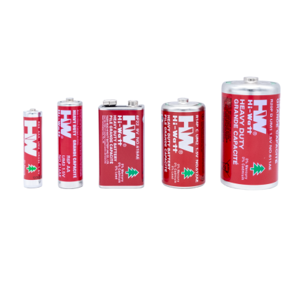 Baterias de carbono-zinco para serviços pesados