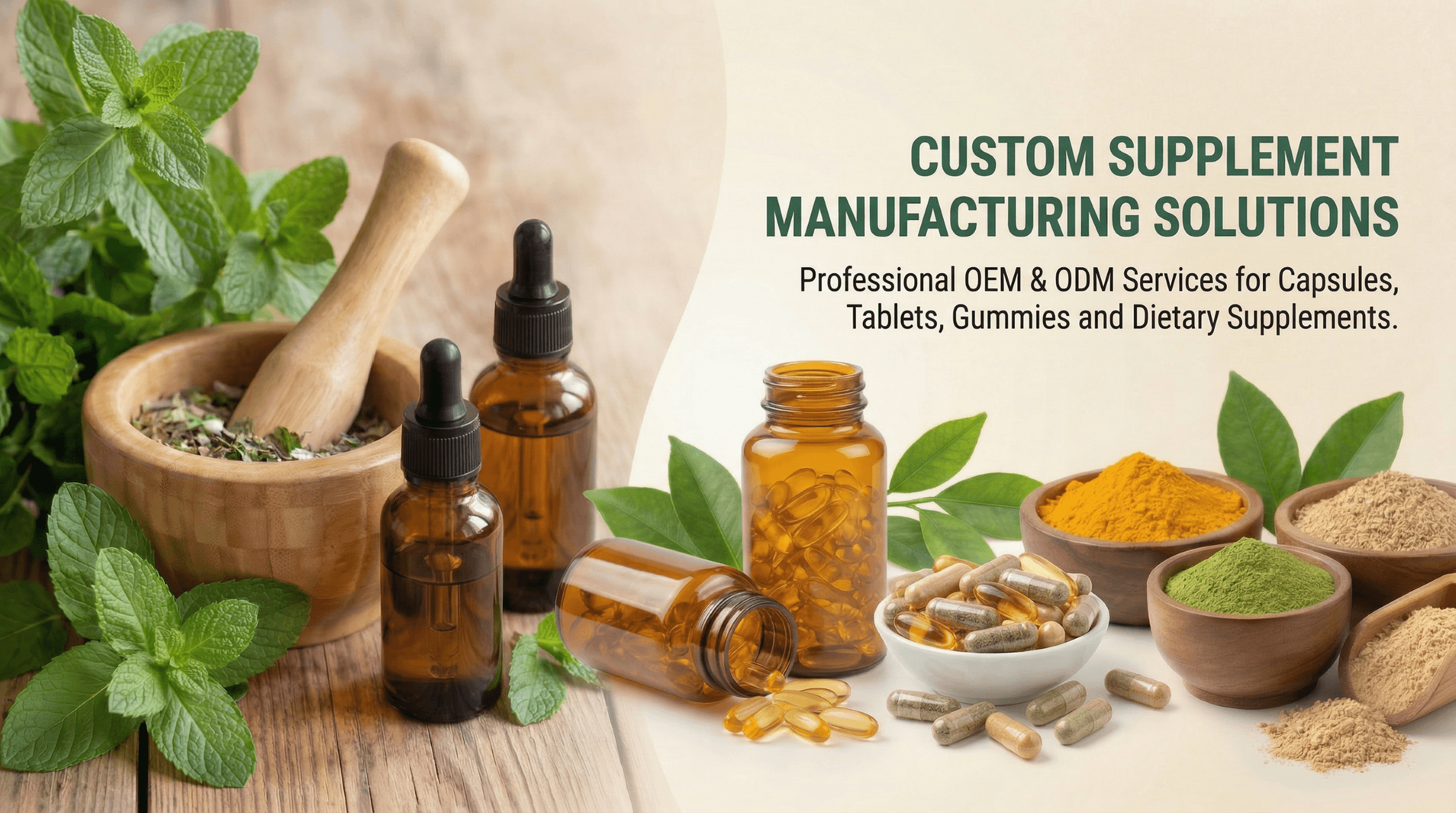 CUSTOM SUPPLEMENT MANUFACTURING SOLUTIONS