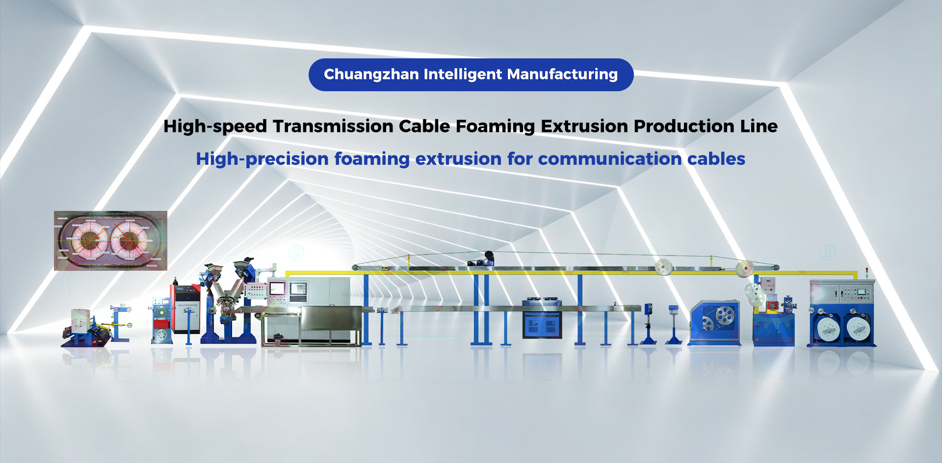 High-speed automotive cable extruder