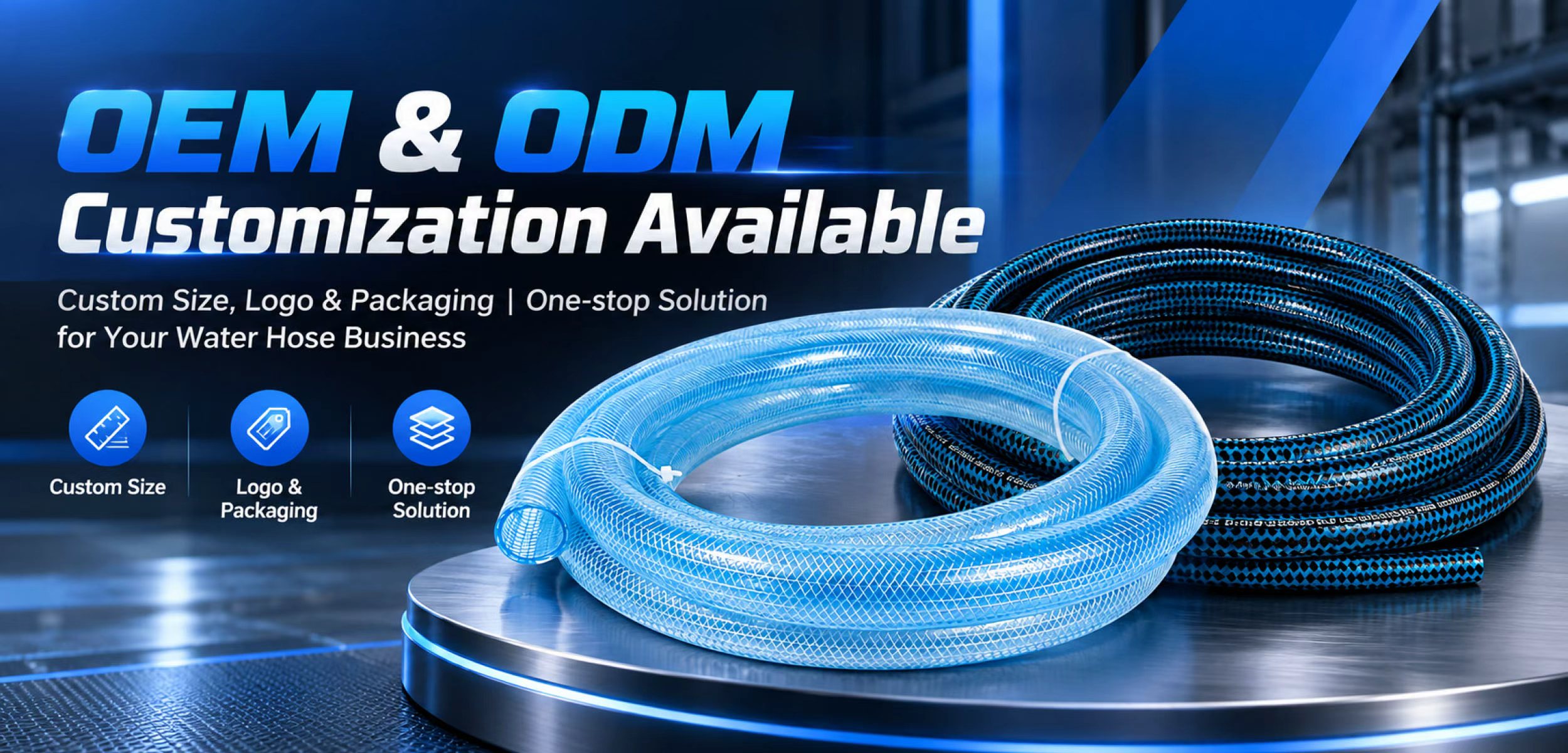 Layflat Water Discharge Hose & Plastic Ribbed Spiral Hose for Agriculture & Construction