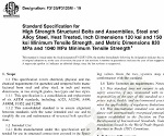 ASTM F3125/F3125M High Strength Structural Bolts and Assemblies