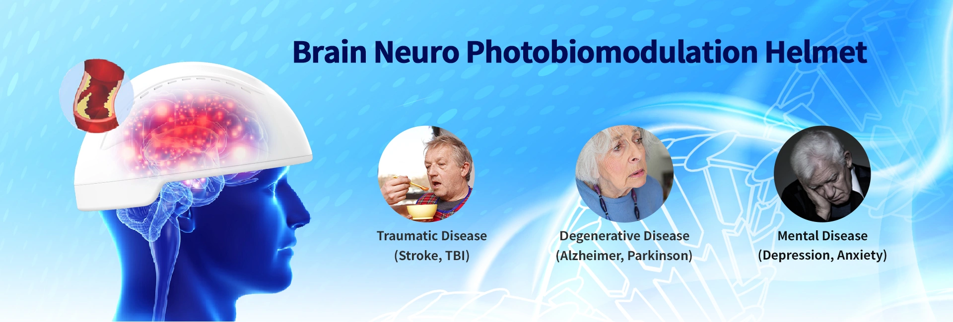 大脑photobiomodulation头盔