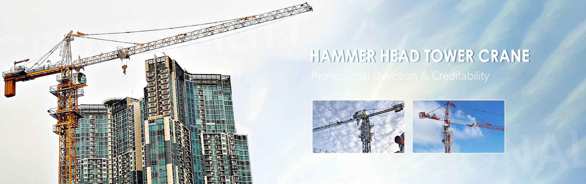 Hammer head tower crane