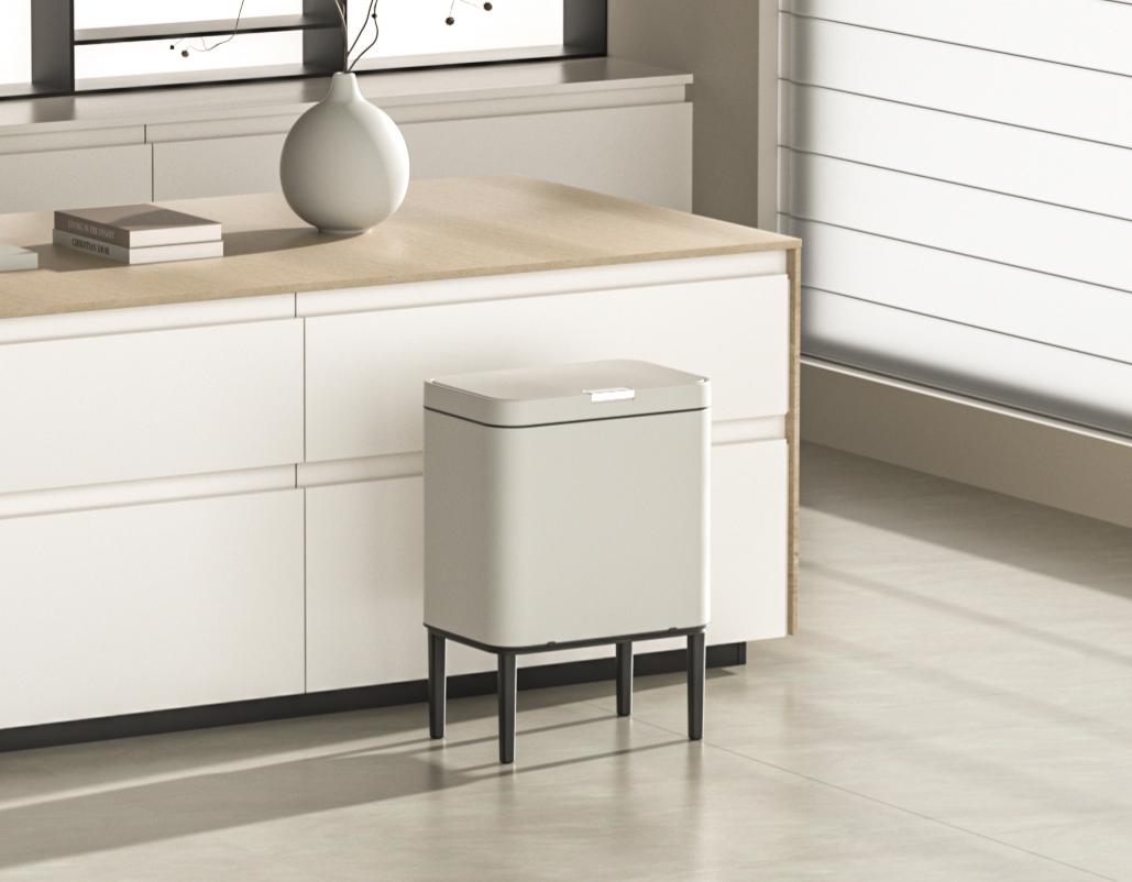 Stainless Steel Press Trash Bin