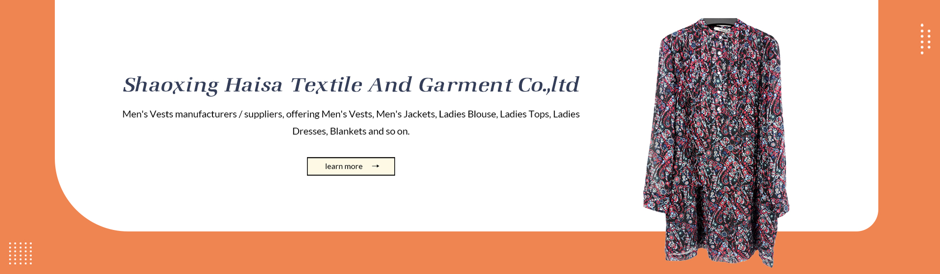 Shaoxing Haisa Textile And Garment Co.,Ltd