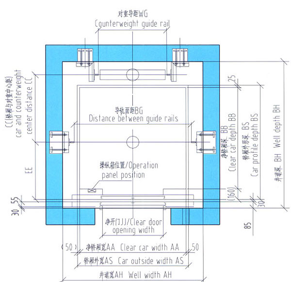 Passenger Elevator Car , Elevator Decoration 450kg Rated Load