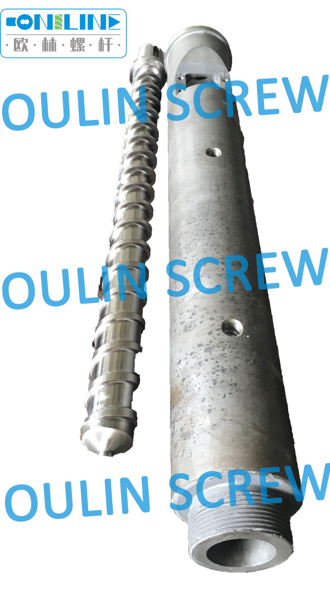 Friul 40-14D Bimetal Screw and Barrel for PVC Pellets Profile