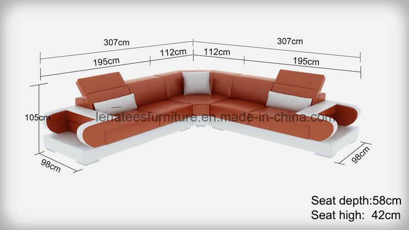 G8002b Luxury Villa Furniture Design Modern Corner Sofa