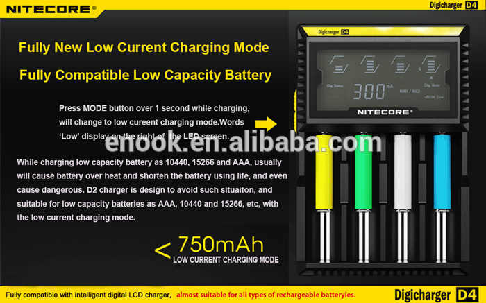  hot selling Nitecore D4 ego charger