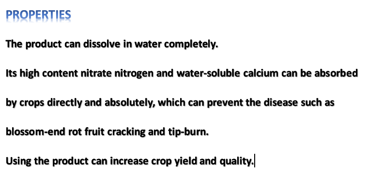 2-4MM GRANULAR CALCIUM AMMONIUM NITRATE